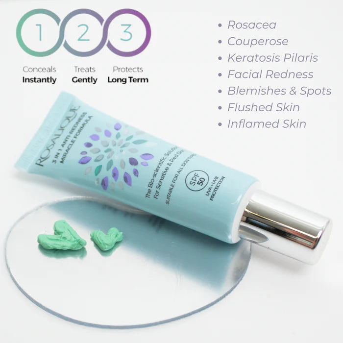 Rosalique 3 in 1 Anti-Redness Moisturizer met spf 50
