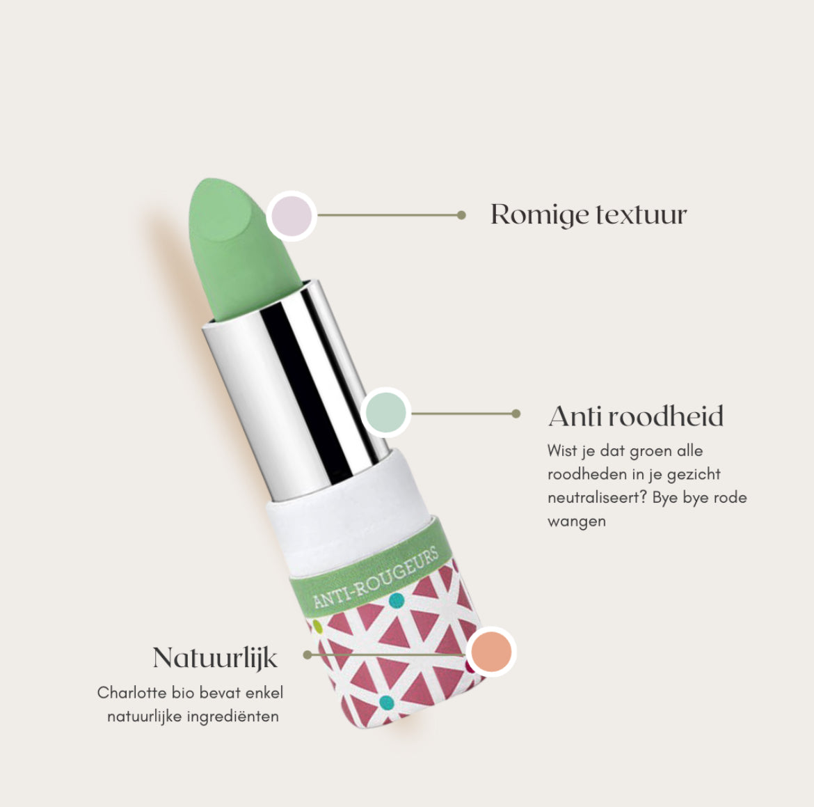 Groene concealer anti rouge