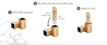 Refillable concealer + cover
